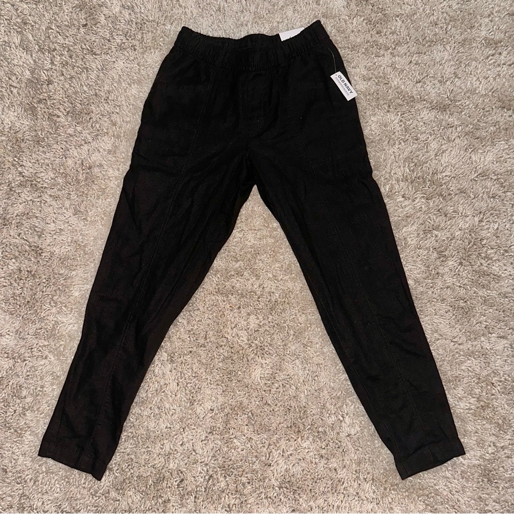 Old Navy Black Linen Pants